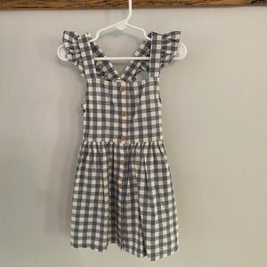 H&M Gingham Dress in Blue and White